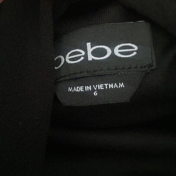Baddie Y2K Mini Dress Size 6 Bebe NWT Harness Neck Cutout - Picture 16 of 16